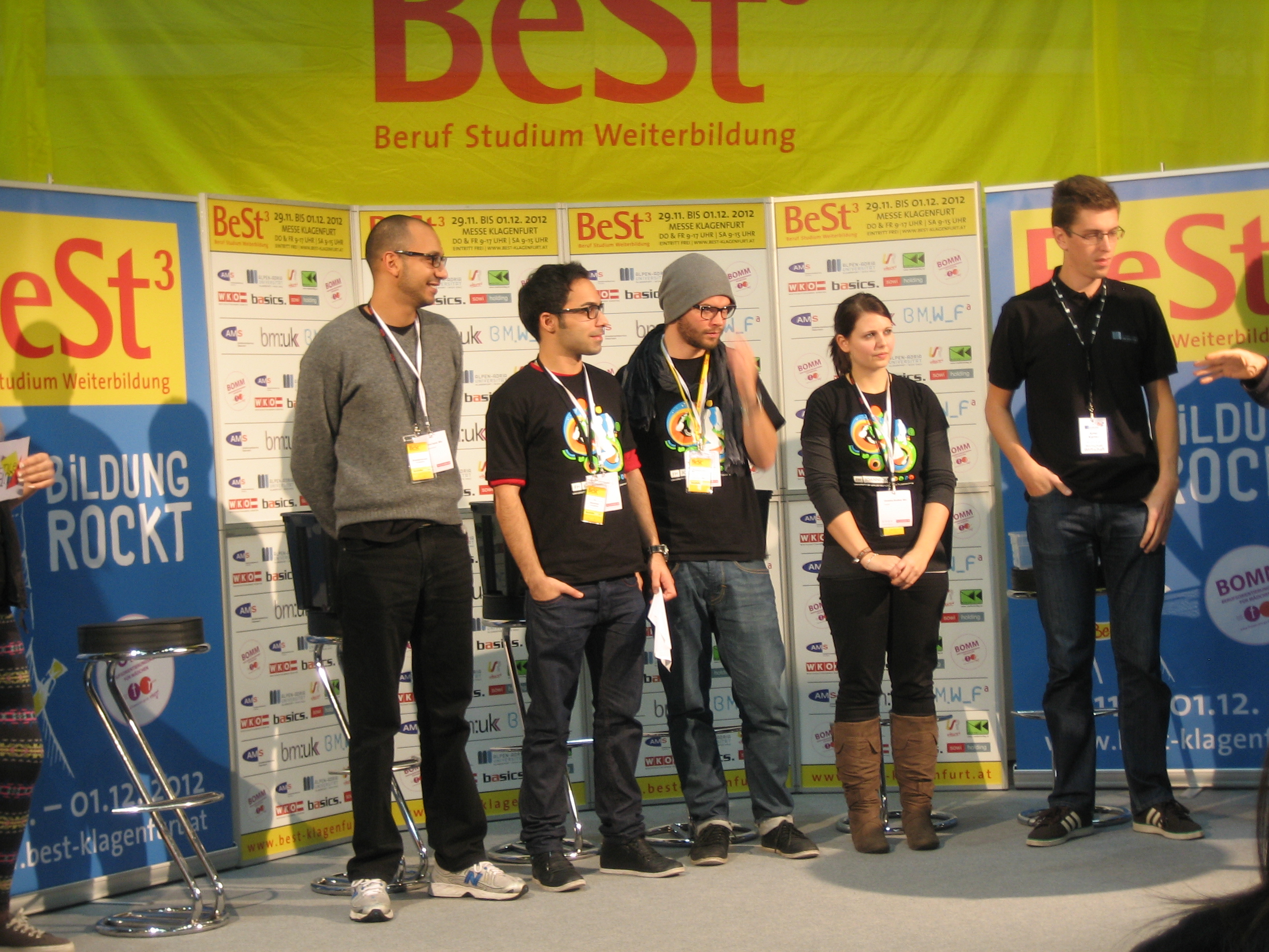 Die TeilnehmerInnen beim Science Slam auf der BeST Klagenfurt