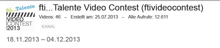 Statistik Logo fti Talente Video Contest