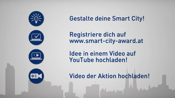Registriere dich auf www.smart.city-award.at und lade deine Idee in auf YouTube hoch und erkläre in einem weiteren Video deine Umsetzung