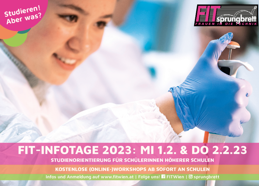 Die FIT Info Tage für Mädchen finden 2023 am 1. und 2. Februar 2023 statt. 